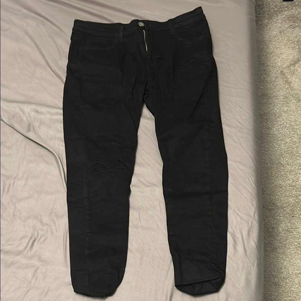 Solid Black Chinos with Straight Leg Design